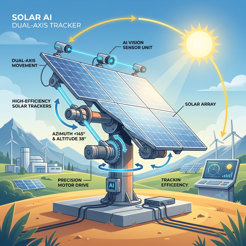 AI Dual Axis Autonomous Solar Harvesting System